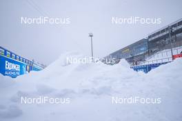 09.01.2019, Oberhof, Germany (GER): Event Feature: snow hills in the finish area -  IBU world cup biathlon, training, Oberhof (GER). www.nordicfocus.com. © Manzoni/NordicFocus. Every downloaded picture is fee-liable.