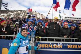 20.01.2019, Ruhpolding, Germany (GER): Simon Desthieux (FRA) -  IBU world cup biathlon, mass men, Ruhpolding (GER). www.nordicfocus.com. © Manzoni/NordicFocus. Every downloaded picture is fee-liable.