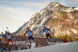 20.01.2019, Ruhpolding, Germany (GER): Dmytro Pidruchnyi (UKR), Quentin Fillon Maillet (FRA) -  IBU world cup biathlon, mass men, Ruhpolding (GER). www.nordicfocus.com. © Tumashov/NordicFocus. Every downloaded picture is fee-liable.