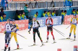 20.01.2019, Ruhpolding, Germany (GER): Franziska Preuss (GER), Lisa Theresa Hauser (AUT) -  IBU world cup biathlon, mass women, Ruhpolding (GER). www.nordicfocus.com. © Tumashov/NordicFocus. Every downloaded picture is fee-liable.