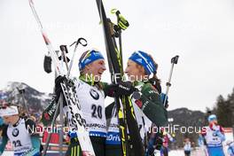 20.01.2019, Ruhpolding, Germany (GER): Vanessa Hinz (GER), Franziska Preuss (GER), (l-r) -  IBU world cup biathlon, mass women, Ruhpolding (GER). www.nordicfocus.com. © Manzoni/NordicFocus. Every downloaded picture is fee-liable.