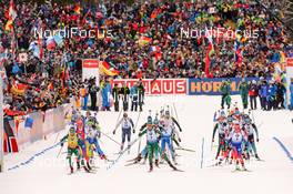 20.01.2019, Ruhpolding, Germany (GER): Event Feature: Start -  IBU world cup biathlon, mass women, Ruhpolding (GER). www.nordicfocus.com. © Tumashov/NordicFocus. Every downloaded picture is fee-liable.