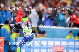 20.01.2019, Ruhpolding, Germany (GER): Iryna Kryuko (BLR) -  IBU world cup biathlon, mass women, Ruhpolding (GER). www.nordicfocus.com. © Tumashov/NordicFocus. Every downloaded picture is fee-liable.