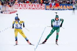 20.01.2019, Ruhpolding, Germany (GER): Mona Brorsson (SWE), Lisa Vittozzi (ITA) -  IBU world cup biathlon, mass women, Ruhpolding (GER). www.nordicfocus.com. © Tumashov/NordicFocus. Every downloaded picture is fee-liable.