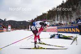 20.01.2019, Ruhpolding, Germany (GER): Ingrid Landmark Tandrevold (NOR), Franziska Preuss (GER), (l-r) -  IBU world cup biathlon, mass women, Ruhpolding (GER). www.nordicfocus.com. © Manzoni/NordicFocus. Every downloaded picture is fee-liable.
