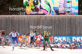 20.01.2019, Ruhpolding, Germany (GER): Lena Haecki (SUI), Dorothea Wierer (ITA) -  IBU world cup biathlon, mass women, Ruhpolding (GER). www.nordicfocus.com. © Tumashov/NordicFocus. Every downloaded picture is fee-liable.