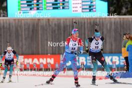 20.01.2019, Ruhpolding, Germany (GER): Julia Simon (FRA), Irina Starykh (RUS) -  IBU world cup biathlon, mass women, Ruhpolding (GER). www.nordicfocus.com. © Tumashov/NordicFocus. Every downloaded picture is fee-liable.