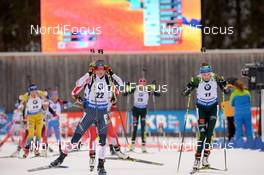 20.01.2019, Ruhpolding, Germany (GER): Clare Egan (USA), Franziska Preuss (GER) -  IBU world cup biathlon, mass women, Ruhpolding (GER). www.nordicfocus.com. © Tumashov/NordicFocus. Every downloaded picture is fee-liable.
