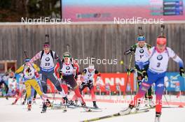 20.01.2019, Ruhpolding, Germany (GER): Lisa Theresa Hauser (AUT), Clare Egan (USA) -  IBU world cup biathlon, mass women, Ruhpolding (GER). www.nordicfocus.com. © Tumashov/NordicFocus. Every downloaded picture is fee-liable.