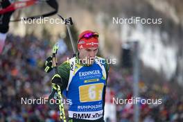 18.01.2019, Ruhpolding, Germany (GER): Arnd Peiffer (GER) -  IBU world cup biathlon, relay men, Ruhpolding (GER). www.nordicfocus.com. © Manzoni/NordicFocus. Every downloaded picture is fee-liable.