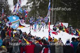18.01.2019, Ruhpolding, Germany (GER): Lars Helge Birkeland (NOR), Matvey Eliseev (RUS), Leif Nordgren (USA), (l-r) -  IBU world cup biathlon, relay men, Ruhpolding (GER). www.nordicfocus.com. © Manzoni/NordicFocus. Every downloaded picture is fee-liable.