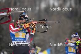 18.01.2019, Ruhpolding, Germany (GER): Dominik Landertinger (AUT) -  IBU world cup biathlon, relay men, Ruhpolding (GER). www.nordicfocus.com. © Manzoni/NordicFocus. Every downloaded picture is fee-liable.