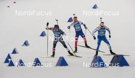 18.01.2019, Ruhpolding, Germany (GER): Olli Hiidensalo (FIN), Sean Doherty (USA), Matej Kazar (SVK) -  IBU world cup biathlon, relay men, Ruhpolding (GER). www.nordicfocus.com. © Tumashov/NordicFocus. Every downloaded picture is fee-liable.