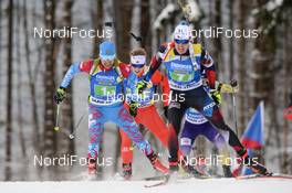 18.01.2019, Ruhpolding, Germany (GER): Evgeniy Garanichev (RUS), Scott Gow (CAN) -  IBU world cup biathlon, relay men, Ruhpolding (GER). www.nordicfocus.com. © Tumashov/NordicFocus. Every downloaded picture is fee-liable.
