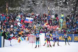 18.01.2019, Ruhpolding, Germany (GER): Emilien Jacquelin (FRA), Lars Helge Birkeland (NOR), Artem Pryma (UKR), Ondrej Moravec (CZE), Roman Rees (GER), (l-r) -  IBU world cup biathlon, relay men, Ruhpolding (GER). www.nordicfocus.com. © Manzoni/NordicFocus. Every downloaded picture is fee-liable.