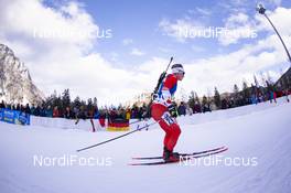 18.01.2019, Ruhpolding, Germany (GER): Scott Gow (CAN) -  IBU world cup biathlon, relay men, Ruhpolding (GER). www.nordicfocus.com. © Manzoni/NordicFocus. Every downloaded picture is fee-liable.