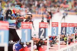 18.01.2019, Ruhpolding, Germany (GER): Emilien Jacquelin (FRA) -  IBU world cup biathlon, relay men, Ruhpolding (GER). www.nordicfocus.com. © Tumashov/NordicFocus. Every downloaded picture is fee-liable.