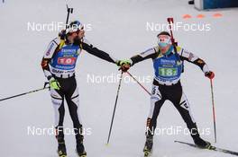 18.01.2019, Ruhpolding, Germany (GER): Michael Roesch (BEL), Florent Claude (BEL) -  IBU world cup biathlon, relay men, Ruhpolding (GER). www.nordicfocus.com. © Tumashov/NordicFocus. Every downloaded picture is fee-liable.