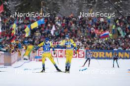 18.01.2019, Ruhpolding, Germany (GER): Pepe Femling (SWE), Martin Ponsiluoma (SWE), (l-r) -  IBU world cup biathlon, relay men, Ruhpolding (GER). www.nordicfocus.com. © Manzoni/NordicFocus. Every downloaded picture is fee-liable.