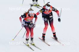 19.01.2019, Ruhpolding, Germany (GER): Synnoeve Solemdal (NOR), Ingrid Landmark Tandrevold (NOR) -  IBU world cup biathlon, relay women, Ruhpolding (GER). www.nordicfocus.com. © Tumashov/NordicFocus. Every downloaded picture is fee-liable.