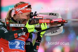 19.01.2019, Ruhpolding, Germany (GER): Denise Herrmann (GER) -  IBU world cup biathlon, relay women, Ruhpolding (GER). www.nordicfocus.com. © Tumashov/NordicFocus. Every downloaded picture is fee-liable.