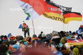 19.01.2019, Ruhpolding, Germany (GER): Laura Dahlmeier (GER) -  IBU world cup biathlon, relay women, Ruhpolding (GER). www.nordicfocus.com. © Tumashov/NordicFocus. Every downloaded picture is fee-liable.