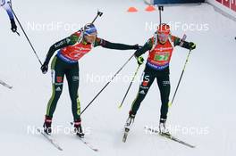 19.01.2019, Ruhpolding, Germany (GER): Vanessa Hinz (GER), Laura Dahlmeier (GER) -  IBU world cup biathlon, relay women, Ruhpolding (GER). www.nordicfocus.com. © Tumashov/NordicFocus. Every downloaded picture is fee-liable.