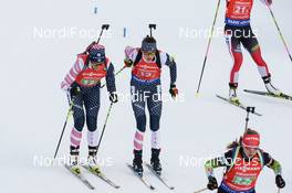 19.01.2019, Ruhpolding, Germany (GER): Clare Egan (USA), Susan Dunklee (USA) -  IBU world cup biathlon, relay women, Ruhpolding (GER). www.nordicfocus.com. © Tumashov/NordicFocus. Every downloaded picture is fee-liable.