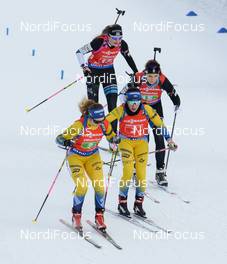 19.01.2019, Ruhpolding, Germany (GER): Anna Magnusson (SWE), Mona Brorsson (SWE) -  IBU world cup biathlon, relay women, Ruhpolding (GER). www.nordicfocus.com. © Tumashov/NordicFocus. Every downloaded picture is fee-liable.