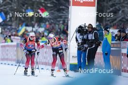 19.01.2019, Ruhpolding, Germany (GER): Marte Olsbu Roeiseland (NOR), Tiril Eckhoff (NOR), (l-r) -  IBU world cup biathlon, relay women, Ruhpolding (GER). www.nordicfocus.com. © Manzoni/NordicFocus. Every downloaded picture is fee-liable.
