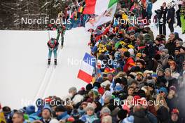 19.01.2019, Ruhpolding, Germany (GER): Anais Bescond (FRA), Federica Sanfilippo (ITA) -  IBU world cup biathlon, relay women, Ruhpolding (GER). www.nordicfocus.com. © Tumashov/NordicFocus. Every downloaded picture is fee-liable.