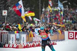 19.01.2019, Ruhpolding, Germany (GER): Anais Bescond (FRA) -  IBU world cup biathlon, relay women, Ruhpolding (GER). www.nordicfocus.com. © Manzoni/NordicFocus. Every downloaded picture is fee-liable.