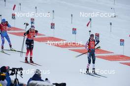 19.01.2019, Ruhpolding, Germany (GER): Clare Egan (USA), Synnoeve Solemdal (NOR) -  IBU world cup biathlon, relay women, Ruhpolding (GER). www.nordicfocus.com. © Tumashov/NordicFocus. Every downloaded picture is fee-liable.