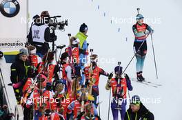 19.01.2019, Ruhpolding, Germany (GER): Anais Bescond (FRA) -  IBU world cup biathlon, relay women, Ruhpolding (GER). www.nordicfocus.com. © Tumashov/NordicFocus. Every downloaded picture is fee-liable.