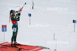 19.01.2019, Ruhpolding, Germany (GER): Dorothea Wierer (ITA) -  IBU world cup biathlon, relay women, Ruhpolding (GER). www.nordicfocus.com. © Tumashov/NordicFocus. Every downloaded picture is fee-liable.
