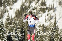 17.01.2019, Ruhpolding, Germany (GER): Julian Eberhard (AUT) -  IBU world cup biathlon, sprint men, Ruhpolding (GER). www.nordicfocus.com. © Manzoni/NordicFocus. Every downloaded picture is fee-liable.