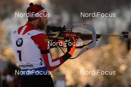 17.01.2019, Ruhpolding, Germany (GER): Simon Eder (AUT) -  IBU world cup biathlon, sprint men, Ruhpolding (GER). www.nordicfocus.com. © Tumashov/NordicFocus. Every downloaded picture is fee-liable.