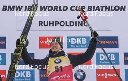17.01.2019, Ruhpolding, Germany (GER): Johannes Thingnes Boe (NOR) -  IBU world cup biathlon, sprint men, Ruhpolding (GER). www.nordicfocus.com. © Tumashov/NordicFocus. Every downloaded picture is fee-liable.