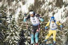 17.01.2019, Ruhpolding, Germany (GER): Martin Fourcade (FRA) -  IBU world cup biathlon, sprint men, Ruhpolding (GER). www.nordicfocus.com. © Manzoni/NordicFocus. Every downloaded picture is fee-liable.