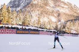 17.01.2019, Ruhpolding, Germany (GER): Quentin Fillon Maillet (FRA) -  IBU world cup biathlon, sprint men, Ruhpolding (GER). www.nordicfocus.com. © Manzoni/NordicFocus. Every downloaded picture is fee-liable.