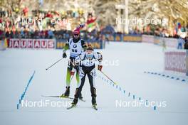 17.01.2019, Ruhpolding, Germany (GER): Jakov Fak (SLO), Florent Claude (BEL), (l-r) -  IBU world cup biathlon, sprint men, Ruhpolding (GER). www.nordicfocus.com. © Manzoni/NordicFocus. Every downloaded picture is fee-liable.