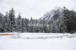 15.01.2019, Ruhpolding, Germany (GER): Event Feature: the team area is completely covered with snow -  IBU world cup biathlon, training, Ruhpolding (GER). www.nordicfocus.com. © Manzoni/NordicFocus. Every downloaded picture is fee-liable.