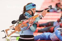 15.01.2019, Ruhpolding, Germany (GER): Celia Aymonier (FRA) -  IBU world cup biathlon, training, Ruhpolding (GER). www.nordicfocus.com. © Tumashov/NordicFocus. Every downloaded picture is fee-liable.