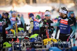 16.01.2019, Ruhpolding, Germany (GER): Antonin Guigonnat (FRA), Martin Fourcade (FRA) -  IBU world cup biathlon, training, Ruhpolding (GER). www.nordicfocus.com. © Tumashov/NordicFocus. Every downloaded picture is fee-liable.