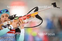16.01.2019, Ruhpolding, Germany (GER): Celia Aymonier (FRA) -  IBU world cup biathlon, training, Ruhpolding (GER). www.nordicfocus.com. © Tumashov/NordicFocus. Every downloaded picture is fee-liable.