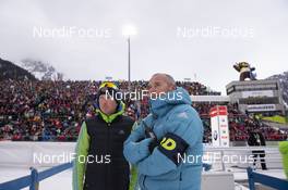 27.01.2019, Antholz, Italy (ITA): Georg Kircher (ITA), assistant chief of competition, Borut Nunar (SLO) IBU Race Director World Cup, (l-r) -  IBU world cup biathlon, mass men, Antholz (ITA). www.nordicfocus.com. © Manzoni/NordicFocus. Every downloaded picture is fee-liable.