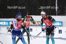 27.01.2019, Antholz, Italy (ITA): Benjamin Weger (SUI), Martin Fourcade (FRA), (l-r) -  IBU world cup biathlon, mass men, Antholz (ITA). www.nordicfocus.com. © Manzoni/NordicFocus. Every downloaded picture is fee-liable.