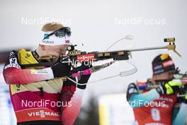 27.01.2019, Antholz, Italy (ITA): Johannes Thingnes Boe (NOR), Quentin Fillon Maillet (FRA) (l-r) -  IBU world cup biathlon, mass men, Antholz (ITA). www.nordicfocus.com. © Manzoni/NordicFocus. Every downloaded picture is fee-liable.