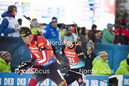 27.01.2019, Antholz, Italy (ITA): Julian Eberhard (AUT), Emilien Jacquelin (FRA), (l-r) -  IBU world cup biathlon, mass men, Antholz (ITA). www.nordicfocus.com. © Manzoni/NordicFocus. Every downloaded picture is fee-liable.