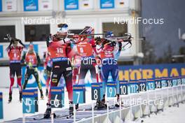 27.01.2019, Antholz, Italy (ITA): Erlend Bjoentegaard (NOR), Simon Eder (AUT) -  IBU world cup biathlon, mass men, Antholz (ITA). www.nordicfocus.com. © Manzoni/NordicFocus. Every downloaded picture is fee-liable.